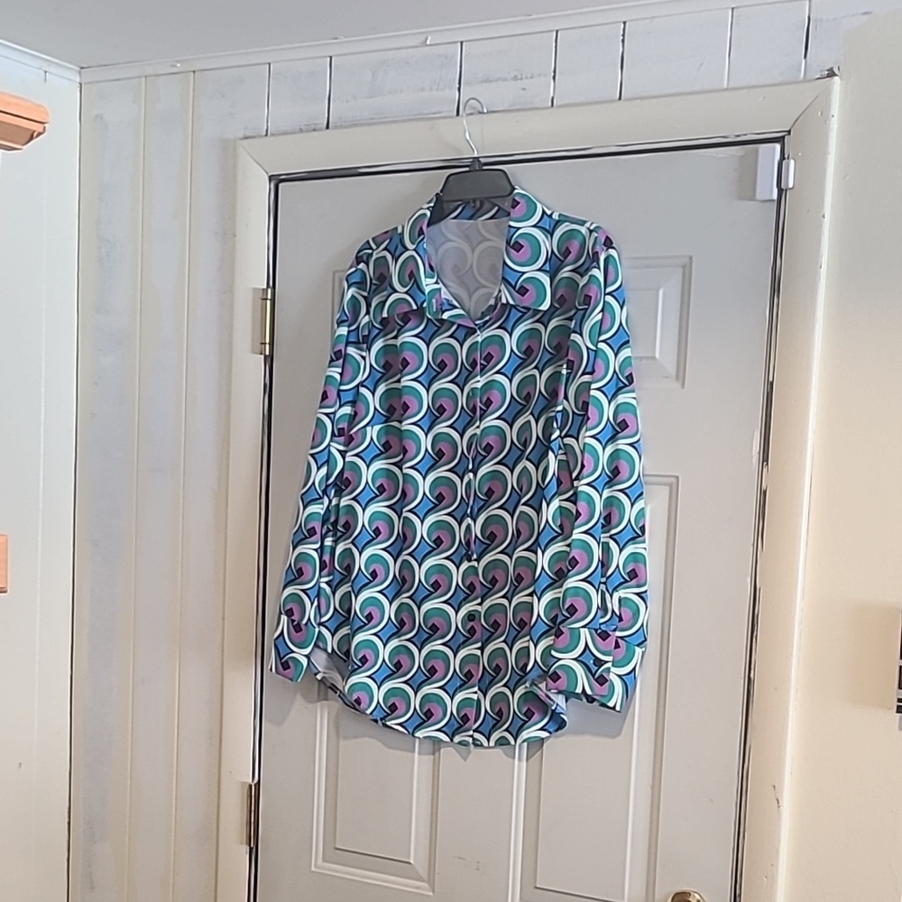 Colorful Geometric Pattern Shirt